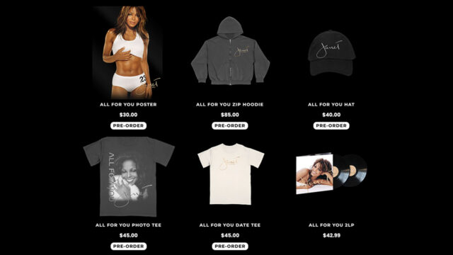 https://store.janetjackson.com/ Janet Jackson's All For You 25 Capsule Collection