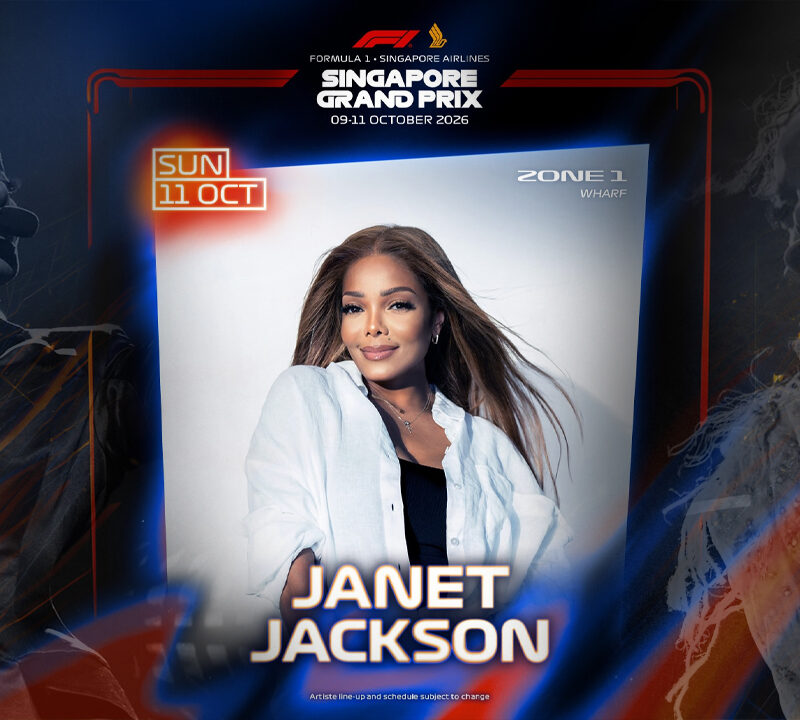 Janet Jackson irá se apresentar na final do F1 Grand Prix em Singapura