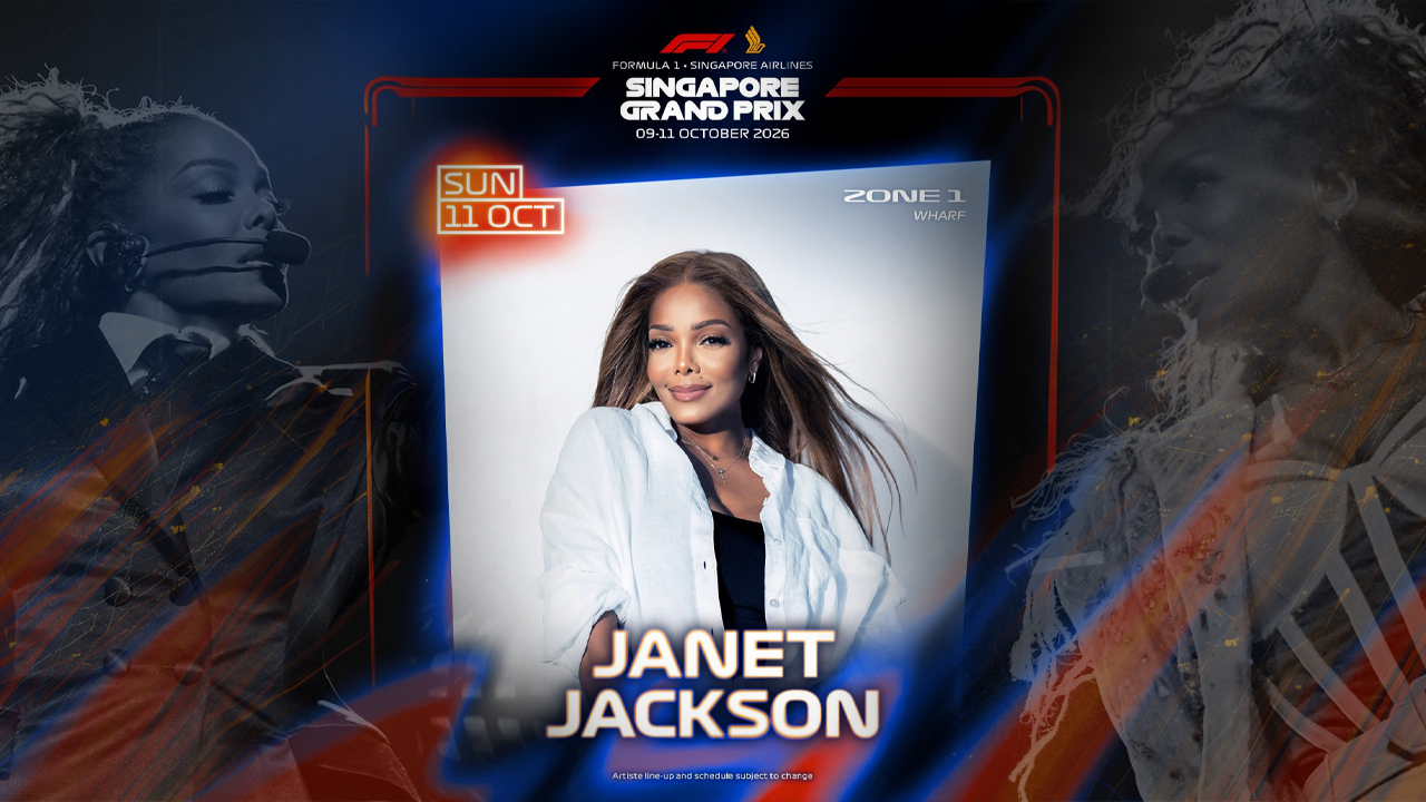 Janet Jackson irá se apresentar na final do F1 Grand Prix em Singapura